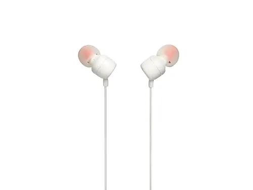 Produktbild JBL T110 In-Ear Kopfhörer Weiß mit Pure Bass Sound