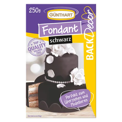 Günthart Rollfondant schwarz von Backdeko