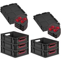PROREGAL SparSet 5x Eurobox NextGen Color - Aufbewahrungsbehälter mit Deckel, 11L Volumen, robustes Design und umweltfreundliches Material, ideal zum effizienten Lagern und Transportieren.
