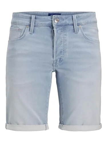 JACK&JONES Herren Jjirick Jjicon I.k Mf 118 Sn Shorts, Blue Denim, XXL - Herren-Shorts aus hochwertigem Denim, bequem und stylisch – ideal für warme Tage und lässige Freizeitlooks.