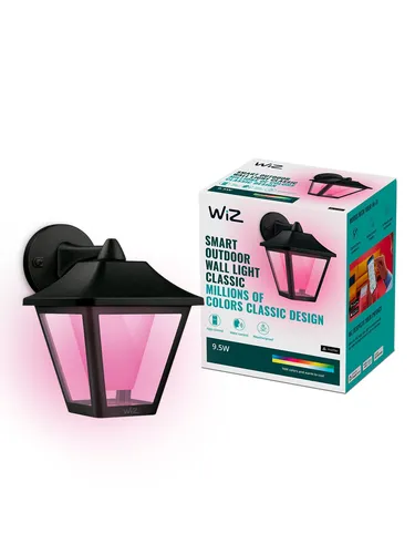 Wall Light Classic RGBW, Black - Lampen, vielseitige LED-Wandleuchte mit 9.5 W für RGB, warmweißes und kaltweißes Licht, perfekt zur individuellen Raumgestaltung.