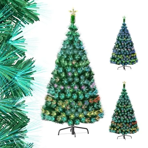 UISEBRT Künstlicher Weihnachtsbaum mit Beleuchtung 240cm