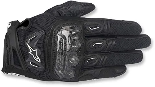 Alpinestars SMX 2 Air Carbon V2 Handschuhe - Schwarz - XL - Motorradhandschuhe mit Kohlefaser-Knöchelschützern und 3D Mesh für optimale Atmungsaktivität und Schutz. Ideal für heiße Sommertage und maximale Kontrolle beim Fahren.