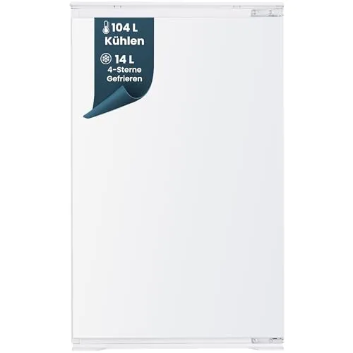 homeX Einbaukühlschrank CFB1181E mit Gefrierfach, 89 cm hoch, leise 37 dB