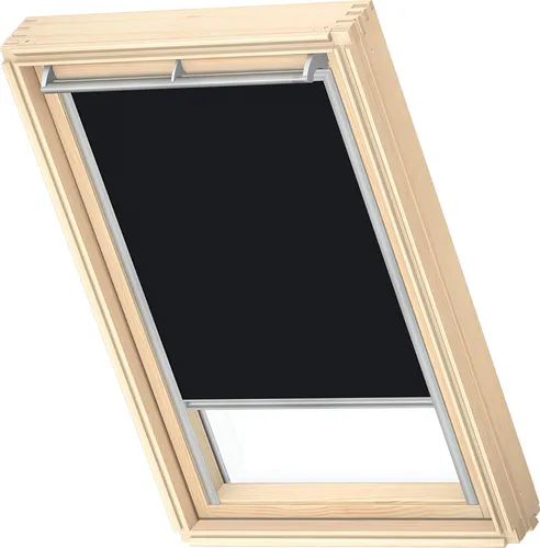 VELUX Original Verdunkelungsrollo für VELUX dachfenster C02, Schwarz, Grauer Führungsschiene