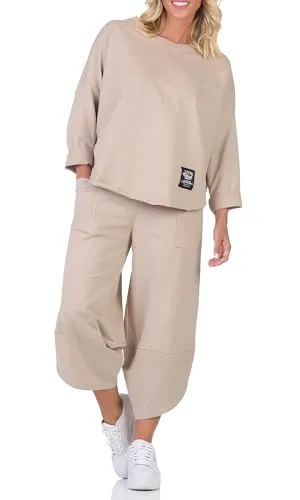 Simaranda Damen Jogginganzug, Bequemer Zweiteiler für Sport und Freizeit - Stylischer Streetwear Trainingsanzug für Damen, aus hochwertigem Baumwoll-Mischgewebe, ideal für Sport, Yoga oder entspannte Tage zu Hause.