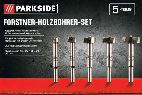 Parkside® Forstner-Holzbohrer-Set 5-teilig hochwertige Karbonstahl Neu