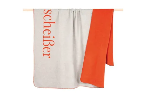 Wohndecke NOTES, PAD, Made in Europe beige in orange von Pad