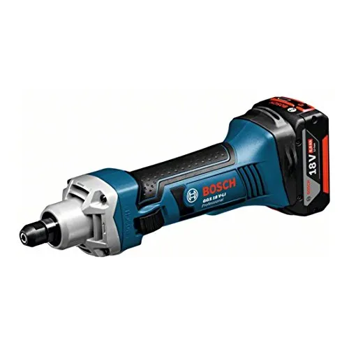 Bosch Professional 18V System Akku Geradschleifer GGS 18 V-LI (inkl. 2x5.0Ah Akku, Schnellladegerät GAL 1880 CV, 2x Einmaulschlüssel 19 mm, L-BOXX 136), 06019B5307