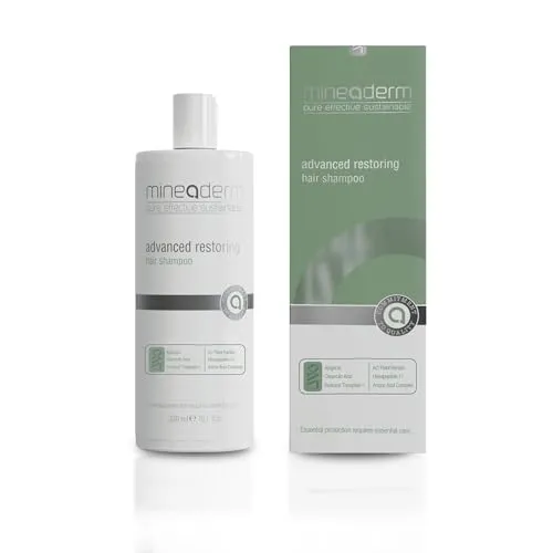 Mineaderm Anti-Haarausfall Shampoo für dünnes & kraftloses Haar, mit Procapil, Biotin, pflanzlichem Keratin & Peptidkomplex, SLS/SLES-freie sanfte Reinigung, 300 ml
