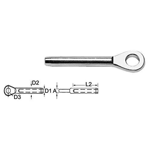 Osculati Augterminal AISI 316 Ø 12 mm