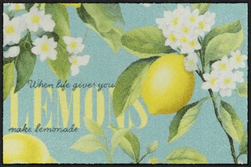 Salonloewe Happy Lemon Eingangsmatte in gelb von Salonloewe