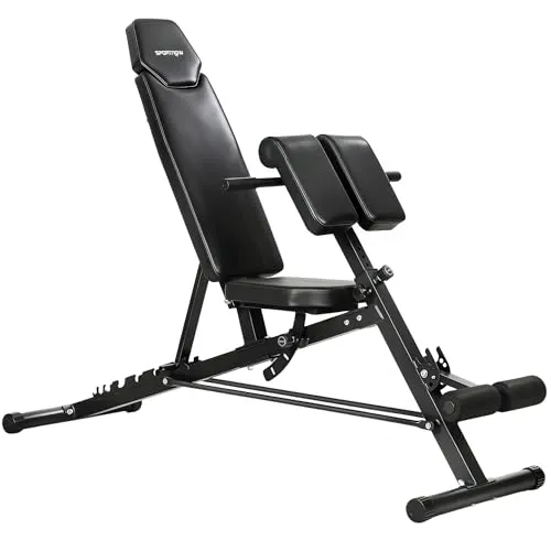 SPORTNOW Verstellbare Hantelbank 4 in 1 mit Beinstrecker