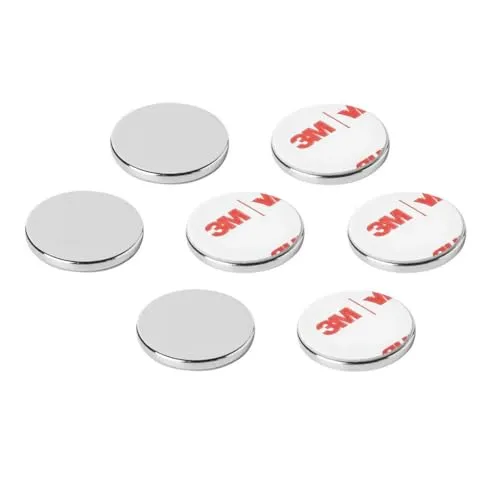 STRONG MAGNETS Selbstklebender Neodym-Scheibenmagnet – 10 mm x 1,5 mm – 4 Stück - 3M Klebestreifen - N42 Magnetisierung - Haftkraft von ca. 920g