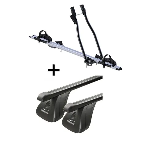 Fahrradträger SAGITTAR für Peugeot 1007 - Hochwertiger Fahrradträger SAGITTAR aus Aluminium für den Dachtransport, geeignet für alle Fahrräder bis 15 kg. Einfache Montage, abschließbar und ideal für Peugeot 1007 (2005-2010).