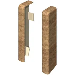 Egger Holzwerkstoffe Sockelleitenendstück Endstück, Braun, Eiche, Kunststoff, 2.2x5.9x2.2 cm, Teppiche & Böden, Bodenbeläge, Bodenzubehör, Sockelleisten