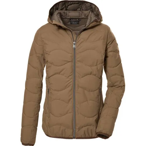 G.I.G.A. DX Damen Steppjacke mit Kapuze - Funktionsjacke in camel, wasserabweisend und atmungsaktiv mit 8.000 mm Wassersäule, ideal für Outdoor-Aktivitäten und umweltfreundlich durch PFC-freie Materialien.