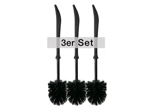 SHD WC-Reinigungsbürste WC Bürste, Klobürste, schwarze Toilettenbürste (3er Set) 35 cm, (Spar-Set, 3-tlg)