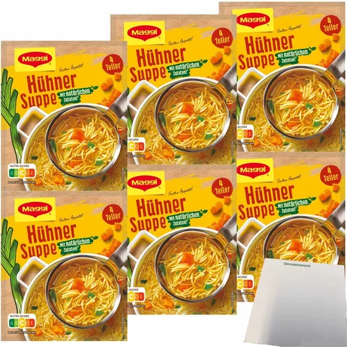 Maggi Guten Appetit Hühner Suppe mit Nudeln 6x60g Tüten ergibt 6x1 Liter usy