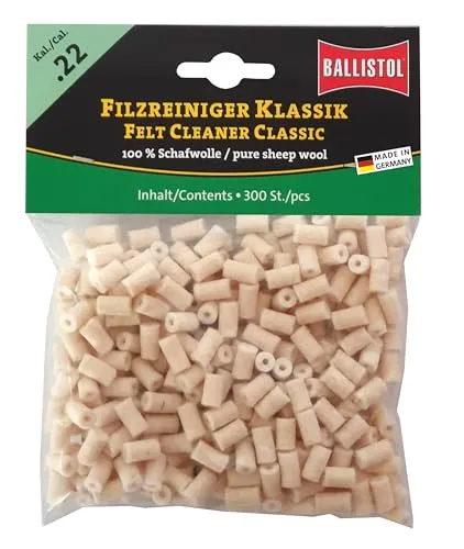 BALLISTOL 23193 Filzreiniger Klassik - Laufreiniger für Gewehr Kal. .22 - 300 Stück