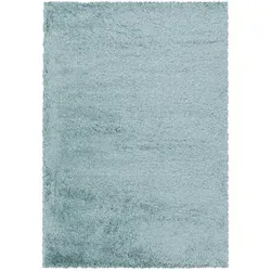 Xxxl Läufer Fluffy 3500 Blau - Hochflor Teppichläufer für stilvolle Räume - Teppiche, Hochflor Teppichläufer, schmutzabweisend und pflegeleicht, ideal für Allergiker und Fußbodenheizung geeignet, in stilvollem Blau (80x250 cm)