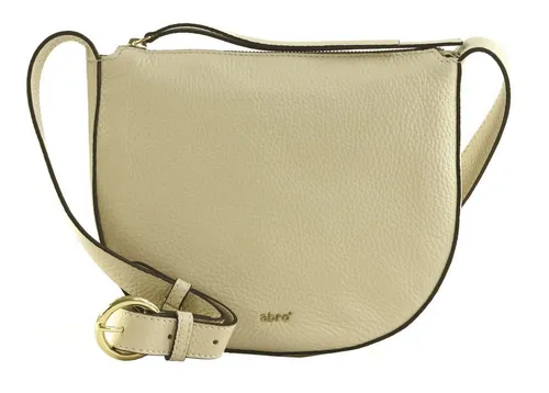Abro Umhängetasche Adria Lulu beige - Handtasche aus 100% Leder, stilvolles Design in Beige, ideal für den täglichen Gebrauch mit praktischen Maßen von 22x18.5x7 cm.