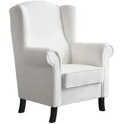 Beautysofa Ohrensessel, Beige, Textil, 1-Sitzer, 88x118x86 cm, Wohnzimmer, Sessel, Ohrensessel