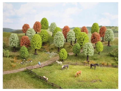 NOCH Modelleisenbahn-Baum NOCH Hobby 26906 - Baumpackung Frühlingswald 50 bis 90 mm, ideal für detailreiche Landschaftsgestaltung mit 10 hochwertigen Bäumen