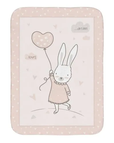 Kikkaboo Babydecke Super Soft 110 x 140 cm kuschelige Babydecke aus Fleece rosa