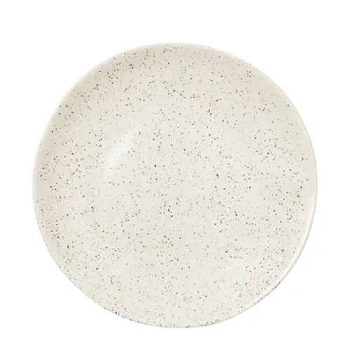 broste Copenhagen Nordic Vanilla Teller aus Steingut, spülmaschinenfest, mikrowellenfest, Maße: Höhe: 2,2 cm, Durchmesser: 20 cm, 14533419, Weiß