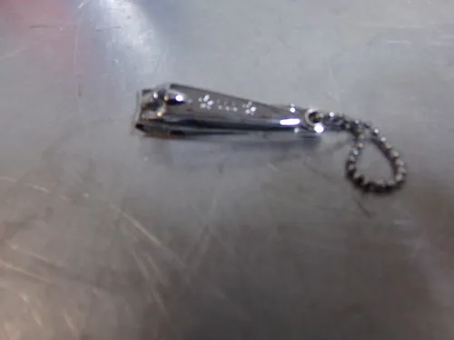 Nagelknipser, klein, mit Feile und Kette, hochwertiger Edelstahl zum