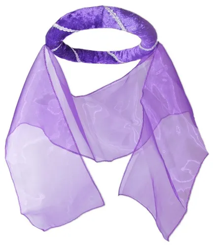 Das Kostümland Kostüm Mittelalter Haarband Helena für Damen, Lila Silbe