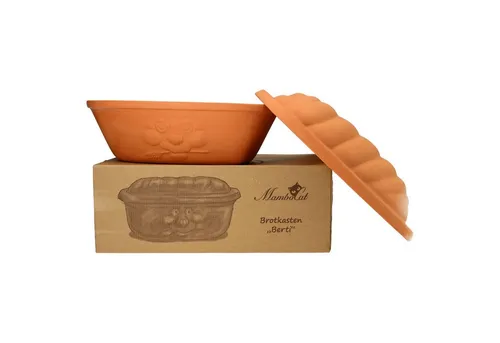 MamboCat Brotkasten Berti Terrakotta - Stilvoller Brotkasten aus Terrakotta in Braun, ideal zur Aufbewahrung von Brot und Gebäck, sorgt für Frische und ansprechende Küchendekoration.