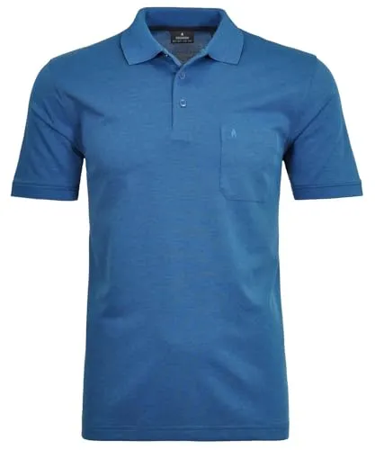 Ragman Poloshirt Herren Baumwolle blau von RAGMAN