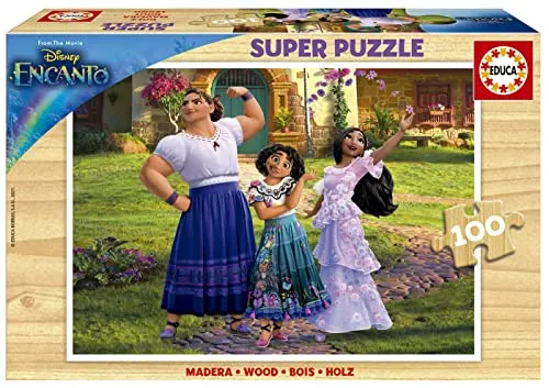 Educa Holzpuzzle Disney Encanto - 100 Teile aus hochwertigem Holz, ideal für Kinder ab 6 Jahren und fördert Konzentration und Kreativität