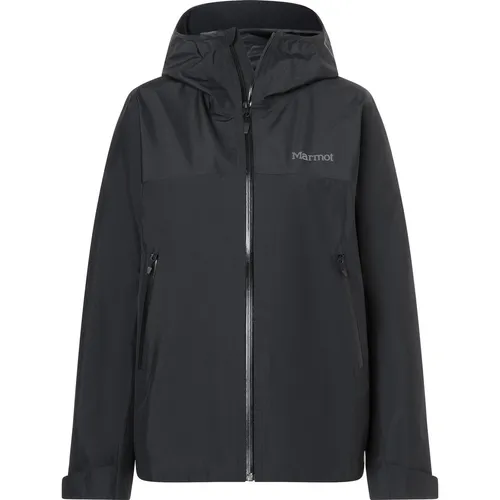 Marmot Wm's Minimalist Pertex Jacket XS schwarz - Damenjacke für Bergsteigen und Wandern, wasserdicht und atmungsaktiv dank Pertex Shield Revolve-Gewebe, ideal für umweltbewusste Outdoor-Enthusiastinnen.