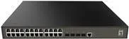 LevelOne GEL-2871 - 28-Port Managed Switch - Managed Switch mit 24 x 10/100/1000 und 4 Kombi-Gigabit-SFP, rack-montierbar und ideal für leistungsstarke Netzwerkanforderungen.