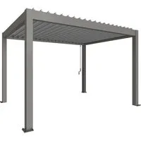 Biohort Pergola 4 x 3 – Schattenspender aus feuerverzinktem Stahl - Pavillons mit modernem Design und verstellbaren Lamellen bis 130°, idealer Schutz vor Sonne und Regen für entspannte Momente im Freien.