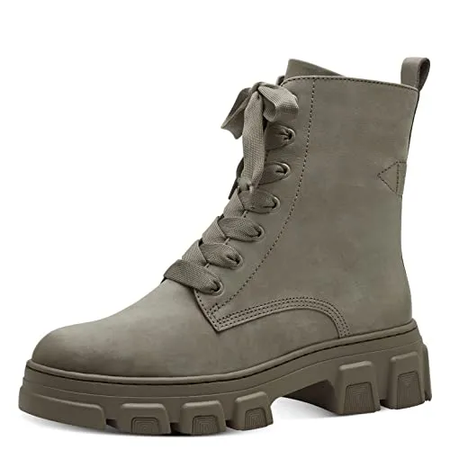 Tamaris Damen Combat Boots, Frauen Stiefeletten,Wechselfußbett,halbstiefel,Kurzstiefel,uebergangsschuhe,uebergangsstiefel,Boots,Khaki,39 EU