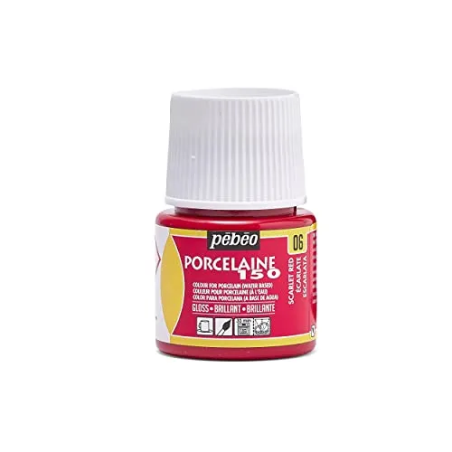 Pebeo Porcelaine 150 Porzellanfarbe, 45 ml, scharlachrot