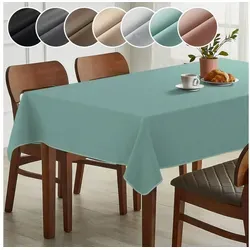 ANRO Tischdecke Hochwertig Tischwäsche mit Beschichtung (Einzelstück 1-tlg), Premium TEFLON und 2-Fache Acryl Beschichtung grün eckig | 140 cm x 120 cm
