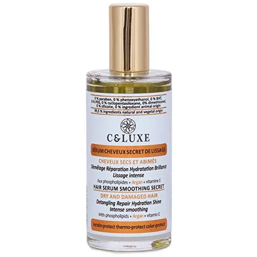 Glättendes Haarserum: TROCKENES UND BESCHÄDIGTES HAAR. Argan, Phospholipide, Keratin und Thermoschutz, vegan, silikonfrei, Spray 50ml