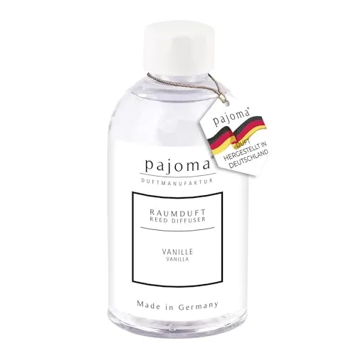 pajoma® Raumduft Nachfüllflasche 250 ml | Nachfüller für Lufterfrischer | intensiver und hochwertiger Duft in Premium Qualität (Vanille)