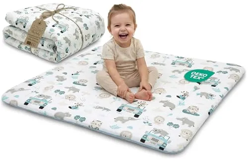Krabbeldecke für Babys – Faltbare Spielmatte mit Oeko-Tex-Zertifikat - Geräumige und komfortable Krabbeldecke für Babys, ideal für das Kinderzimmer oder unterwegs. Die waschbare Spielmatte schützt vor kalten Böden und bietet höchsten Komfort für kreative Spielstunden.