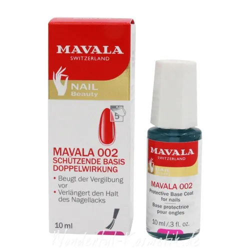 MAVALA 002 Schützende Nagellackbasis - 10ml - Nagellacke & Speziallacke, schützt die Nägel und sorgt für eine langanhaltende Maniküre.