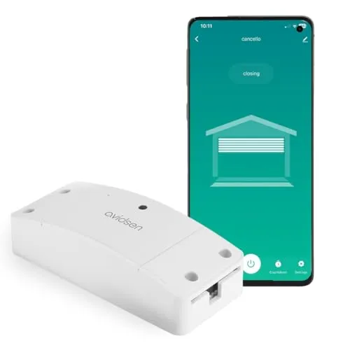 AVIDSEN Home Gate, smartes WLAN-Funk Modul für die Nachrüstung jedes gängigen elektrischen Torantriebs, WLAN Verbindung mit dem Router, Smartphone App, ohne Abonnement, Steuerung per Fernzugriff