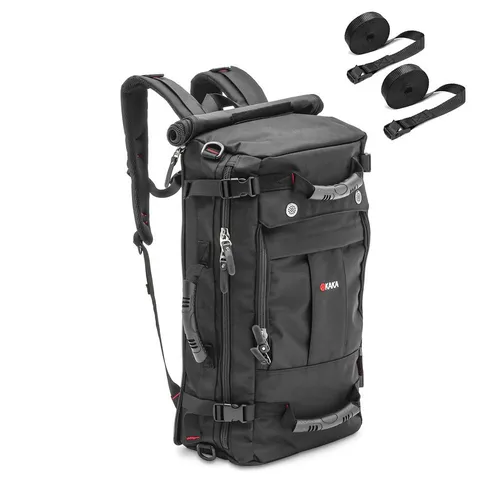Bagtecs Rucksack für Vespa GTS 300 Hecktasche RG5 35l schwarz - Praktischer Rucksack und Hecktasche in einem, gefertigt aus robustem 1680D Nylon. Ideal für Motorrad-Touren oder Reisen, wasserabweisend und mit gepolsterten Schultergurten für hohen Tragekomfort.
