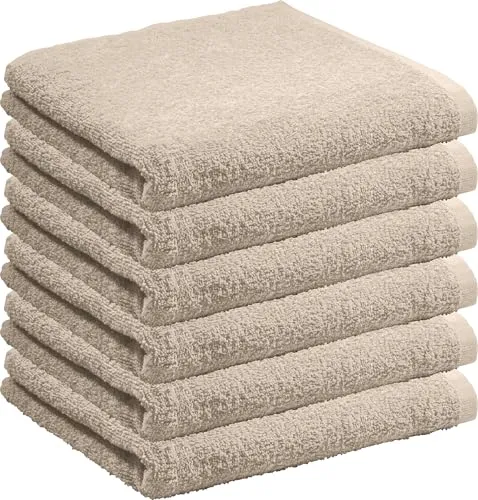 REDBEST Handtuch Oceanside 6er-Pack Leichtfrottier beige Größe 50x100 cm