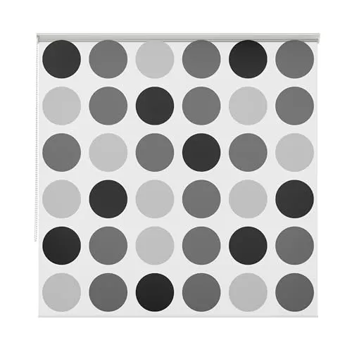 Aquabad® Duschrollo Vaskaflex - Badewannenrollo mit Kreisen, 100 cm Breite - Duschrollo in stilvollem Kreismuster, ideal für Badezimmer. Breite: 100 cm, Höhe: 240 cm, aus PEVA für optimale Wasserbeständigkeit.