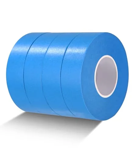 Toaren 4-Rollen Malerkrepp-Masking-Tape 24mm x 50m, hitzebeständig, UV-Maler-Klebeband für Malerarbeiten und Renovierungen (Blau)